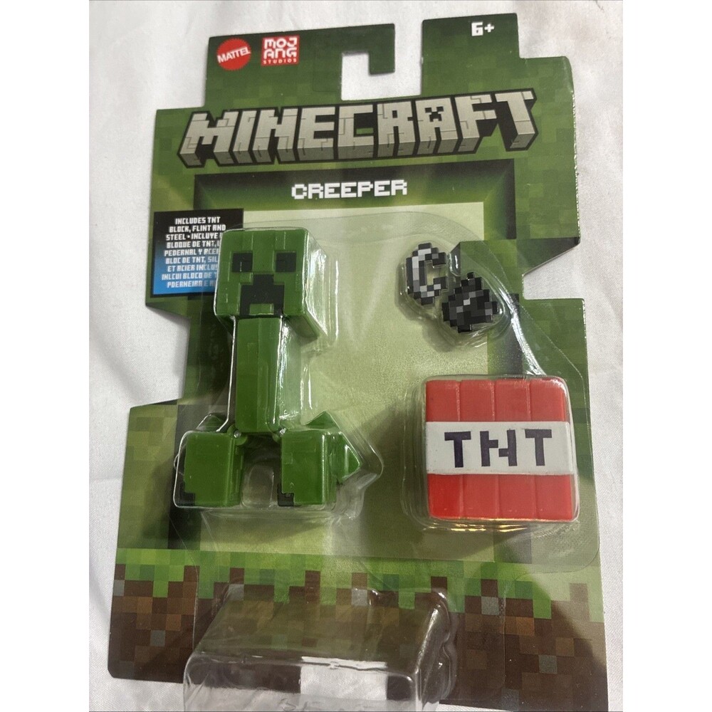 Minecraft Creeper 3.25" Figure with TNT Block and Flint & Steel New in Package